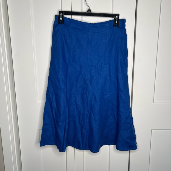 Talbots Dresses & Skirts - Talbots 100% Linen A-Line Full Skirt Women’s Size 12